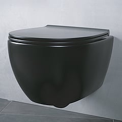 Globo 4ALL hangend toilet diepspoel Rimless, exclusief zitting 54 x 36 cm, mat zwart