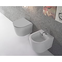 Globo Forty3 compact softclose toiletzitting 39,5 x 36, wit