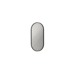 INK® SP20 ovale spiegel verzonken in stalen kader 80 x 40 x 4 cm, mat zwart