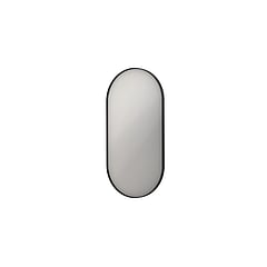 INK® SP20 ovale spiegel verzonken in stalen kader 100 x 50 x 4 cm, mat zwart