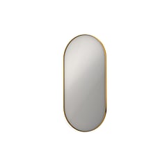 INK SP20 ovale spiegel verzonken in stalen kader 120 x 60 x 4 cm, mat goud