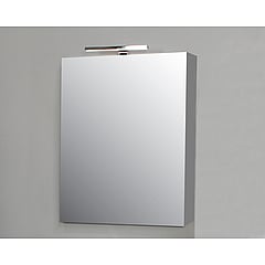 Sub Online 1 deurs spiegelkast met spiegel aan de binnenzijde van de deur 57x14x60cm, grijs