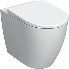 Geberit iCon staand diepspoel toilet rimfree met softclose en quickrelease zitting 36 x 46 x 56 cm, alpien wit / mat wit
