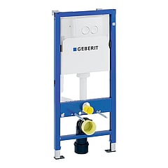 Geberit Duofix wc-element voor hangend toilet met Delta inbouwreservoir 12 cm en bedieningsplaat Delta25 112 x 12 cm, alpien wit