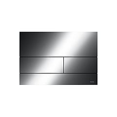 TECEsquare II wc-bedieningsplaat metaal voor duospoeling met PVD kleur 22 x 15 x 0,3 cm, gepolijst zwart chroom