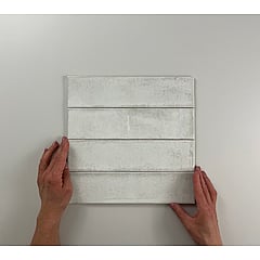 Cifre Cerámica Alchimia keramische wandtegel 7,5 x 30 cm, white
