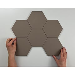 Cifre Cerámica Timeless hexagon vloer- en wandtegel 15 x 17 cm, Taupe mat