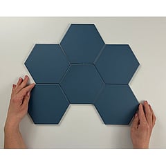 Cifre Cerámica Timeless hexagon vloer- en wandtegel 15 x 17 cm, Marine mat