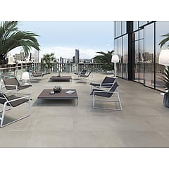 Baldocer Cerámica Grafton keramische vloer- en wandtegel betonlook gerectificeerd 60 x 60 cm, silver
