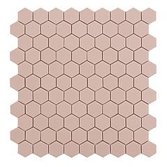 SAMPLE By Goof hexagon mozaiek mat voor vloer en wand 29,5 x 29,5 cm, pink