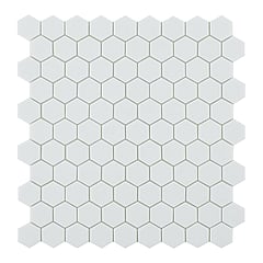 SAMPLE By Goof hexagon mozaiek mat voor vloer en wand 29,5 x 29,5 cm, white