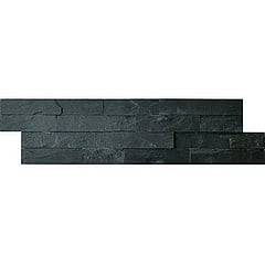 SAMPLE Kerabo Schiste flatface stonepanel 15 x 60 x 1/2, antraciet slate