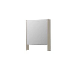 INK SPK3 spiegelkast met 1 dubbel gespiegelde deur, open planchet, stopcontact en schakelaar 60 x 14 x 74 cm, mat kasjmier grijs