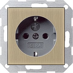 Gira ClassiX Brons wandcontactdoos, metaal, brons, 1 eenheid -