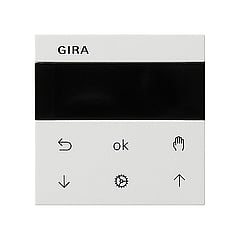 Gira System 3000 jaloezie- en schakelklok met display, zuiverwit -