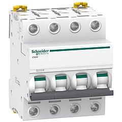Schneider Electric IC60N stuurtstroomautomaat 4P, 4 polen, kar C, 2A, 400V A9F74402 -