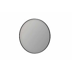 INK SP15 ronde spiegel verzonken in aluminium kader ø 100 cm, geborsteld metal black