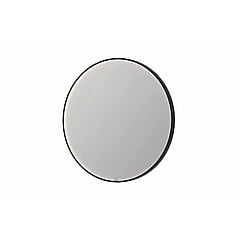 INK® SP24 ronde spiegel in stalen kader met dimbare LED-verlichting, color changing, spiegelverwarming en schakelaar 100 x 4 x 100 cm, geborsteld metal black