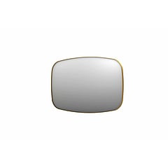 INK SP29 contour spiegel, rechthoekig met afgeronde hoeken verzonken in kader 120 x 4 x 80 cm, geborsteld mat goud