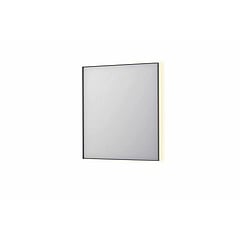 INK SP32 rechthoekige spiegel in stalen kader met dimbare indirect LED-verlichting, spiegelverwarming, color changing, en schakelaar 70 x 4 x 80 cm, geborsteld rvs