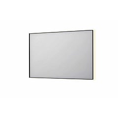 INK SP32 rechthoekige spiegel in stalen kader met dimbare indirect LED-verlichting, spiegelverwarming, color changing, en schakelaar 120 x 4 x 80 cm, geborsteld metal black