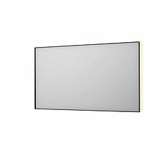 INK SP32 rechthoekige spiegel in stalen kader met dimbare indirect LED-verlichting, spiegelverwarming, color changing, en schakelaar 140 x 4 x 80 cm, geborsteld metal black