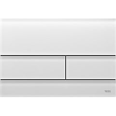 TECEsquare II wc-bedieningsplaat voor duospoeling met toetsen 22 x 15 cm, gesatineerd glas wit