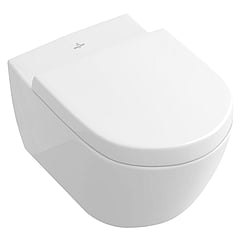 Villeroy & Boch Subway 2.0 hangend toilet zonder spoelrand met Directflush en CeramicPlus 37 x 56 cm, stone white