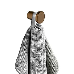 Wiesbaden Alonzo handdoekaccessoireset met handdoekhaak en handdoekrek, geborsteld brons/koper