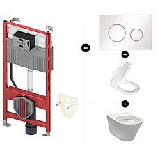 Sub 104 toiletset - inclusief TECE inbouwreservoir met Octa-spoelkast, bedieningspaneel en toiletzitting met softclose en quick release