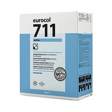 Eurocol 711 Uniflex poedertegellijm à 5kg, wit