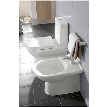 Villeroy & Boch O.novo toiletzitting met deksel en softclose en quickrelease, wit