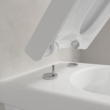 Villeroy & Boch Architectura combipack Directflush diepspoel wandcloset en toiletzitting met Quickrelease en Softclosing, wit