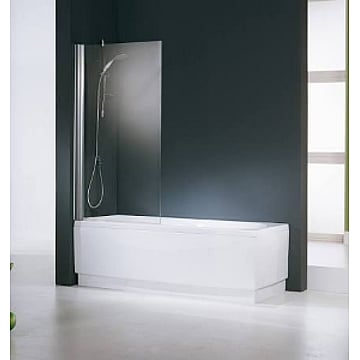 Novellini Aurora 1-delige badklapwand 70x150 cm omkeerbaar helder glas, mat chroom