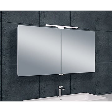 Wiesbaden Luxe spiegelkast met LED-verlichting 60 x 120 x 14 cm, aluminium