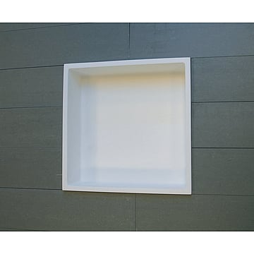 Luca Sanitair Luva inbouwnis/opbouwnis van solid surface 29,5 x 29,5 x 8 cm, mat wit
