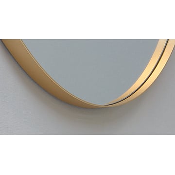 INK® SP15 ronde spiegel verzonken in stalen kader ø 100 cm, mat goud
