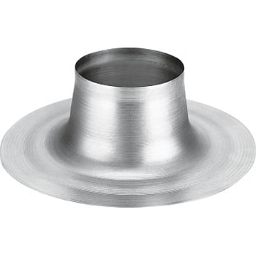 Burgerhout aluminium plakplaat Ø133mm rookgas/vent./bel.110mm