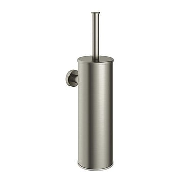 Hotbath Cobber X toiletborstelset wandmodel 34 x 8,2 x 12,2 cm, geborsteld nikkel