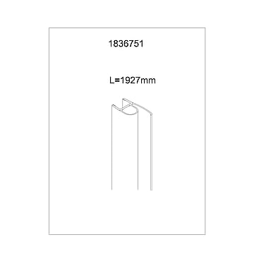 Sub Free Mix verticale afdichtingsstrip 192,7 cm, mat zwart