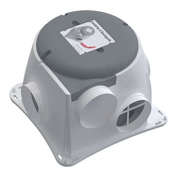Zehnder ComfoFan Silent Limited mechanische ventilatiebox met ingebouwde vochtsensor, RF-ontvanger met Perilex stekker 38,6 x 38,6 x 28,1 cm, grijs