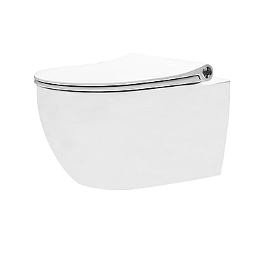 Regn hangend rimless toilet met TwirlFlush 42 x 36 x 52,5 cm, wit