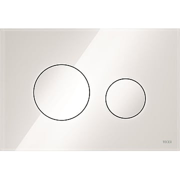 TECE Loop wc-bedieningsplaat van glas voor duospoeling 22 x 15 x 1,1 cm, wit