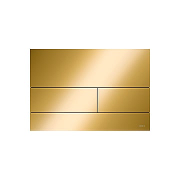 TECEsquare II wc-bedieningsplaat metaal voor duospoeling met PVD kleur 22 x 15 x 0,3 cm, gepolijst goud optisch