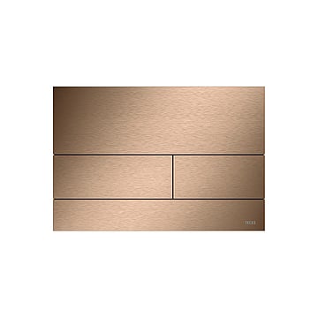 TECEsquare II wc-bedieningsplaat metaal voor duospoeling met PVD kleur 22 x 15 x 0,3 cm, geborsteld rood goud