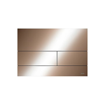TECEsquare II wc-bedieningsplaat metaal voor duospoeling met PVD kleur 22 x 15 x 0,3 cm, gepolijst rood goud