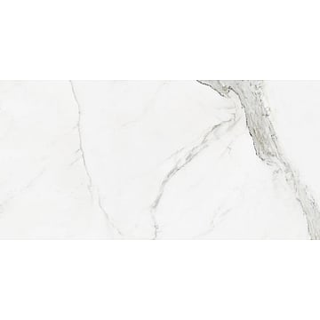 Cifre Cerámica Statuario keramische vloertegel marmerlook gerectificeerd 60 x 120 cm, glanzend wit/grijs