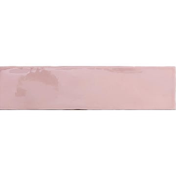Cifre Cerámica Colonial keramische wandtegel 7,5 x 30 cm, Pink glans