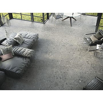 Baldocer Cerámica Nover keramische vloertegel terrazzo look gerectificeerd 80 x 80 cm, Steel