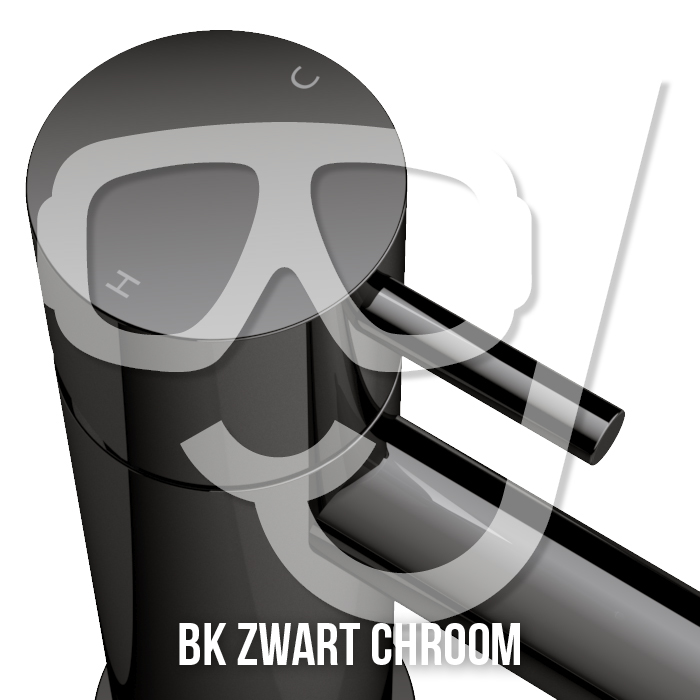 Hotbath Cobber zeepdispenser wandmodel 17,8 x 5 x 10,9 cm, zwart/chroom